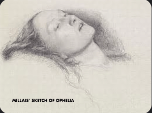 Millais sketch of Ophelia