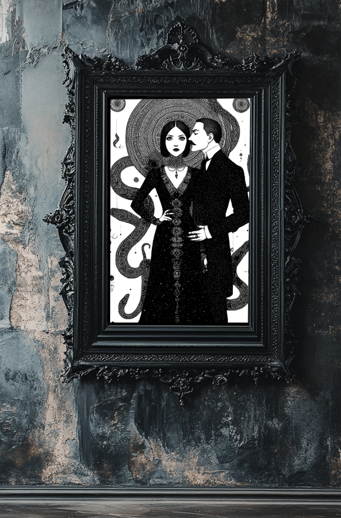 The Midnight Tête-à-Tête Archival Satin Art Print