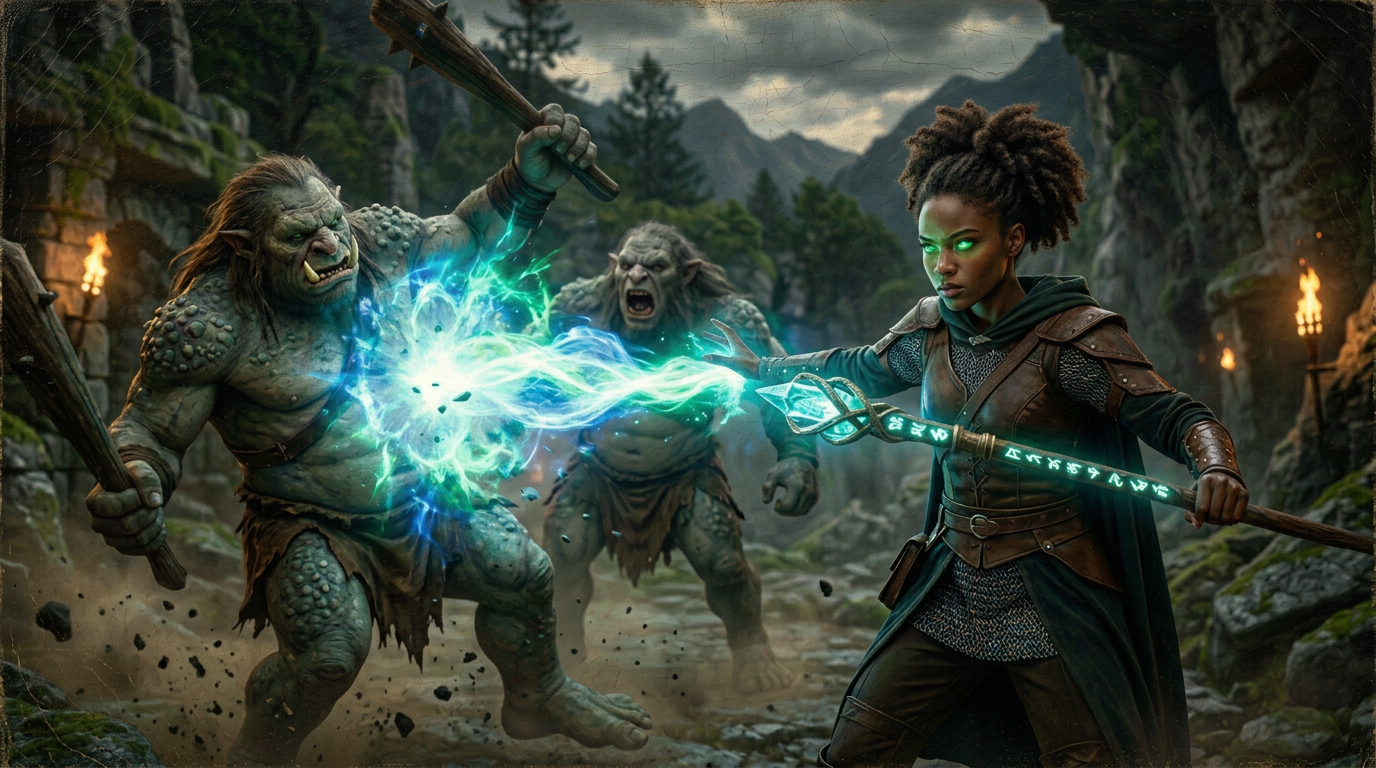 Anise, a girl marked by strange, green-eyed magic, is traded by her sister to a sinister suitor. While being transported by trolls, she taps into forbidden, innate power hidden within a torn grimoire page. Refusing to be a pawn, Anise rejects her family's dark legacy to embrace her own destiny.